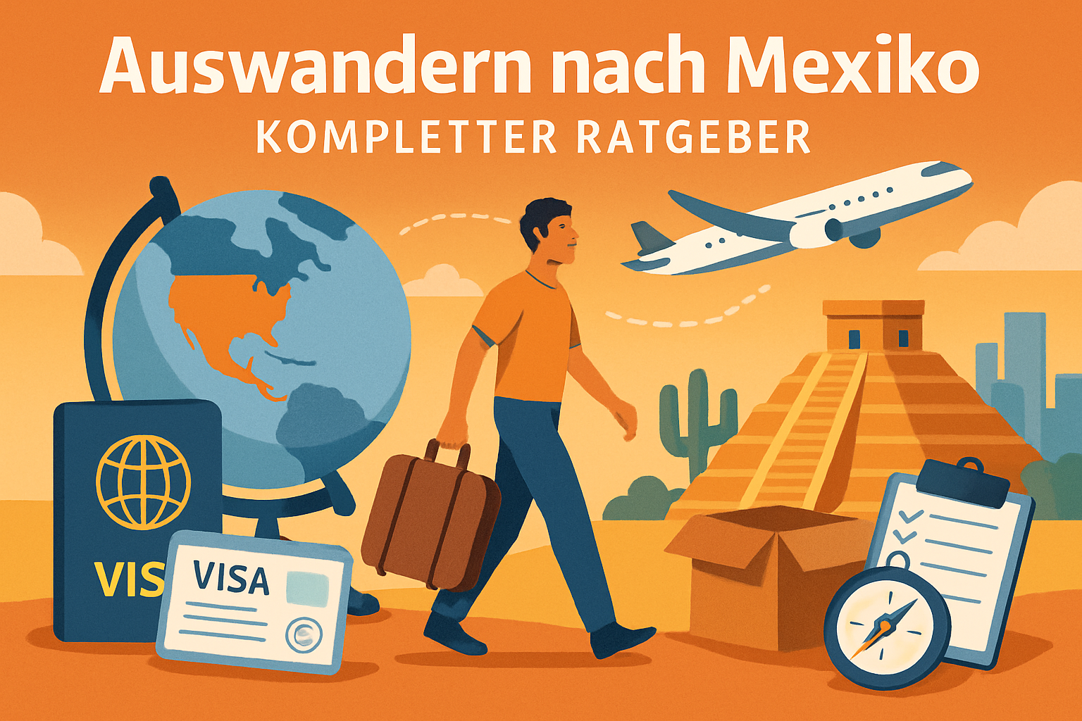 Karibikstrand in Mexiko mit türkisblauem Wasser und Palmen