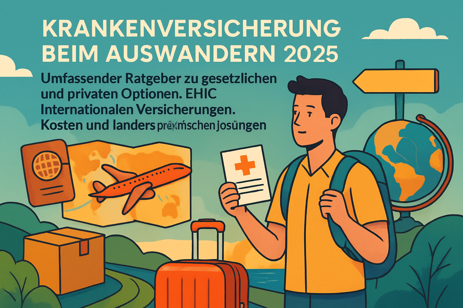 Arzt mit Stethoskop und Weltkugel symbolisiert internationale Krankenversicherung